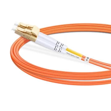 1m (3ft) Duplex OM1 Multimode LC UPC to LC UPC PVC (OFNR) Fiber Optic Cable