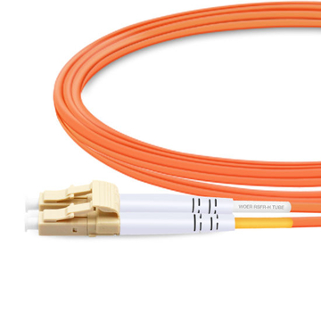 Cable de fibra óptica LC UPC a LC UPC de 3 m (10 pies) multimodo OM1 dúplex de PVC (OFNR)