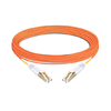 Cable de fibra óptica LC UPC a LC UPC LSZH multimodo dúplex OM10 de 33 m (2 pies)