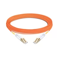 Cable de fibra óptica LC UPC a LC UPC de 10 m (33 pies) multimodo OM2 dúplex de PVC (OFNR)