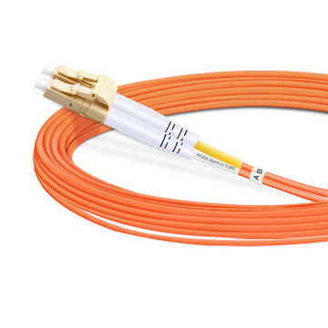 Cable de fibra óptica LC UPC a LC UPC de 7 m (23 pies) multimodo OM2 dúplex de PVC (OFNR)