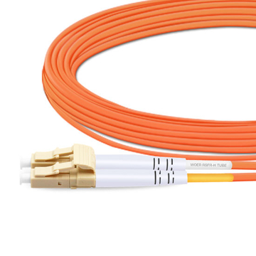 7m (23ft) Duplex OM1 Multimode LC UPC to LC UPC PVC (OFNR) Fiber Optic Cable