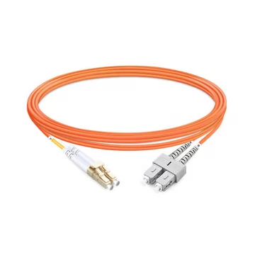 1m (3ft) Duplex OM2 Multimode LC UPC to SC UPC PVC (OFNR) Fiber Optic Cable