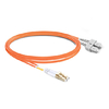 2m (7ft) Duplex OM2 Multimode LC UPC to SC UPC PVC (OFNR) Fiber Optic Cable