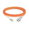 15m (49ft) Duplex OM2 Multimode LC UPC to SC UPC PVC (OFNR) Fiber Optic Cable