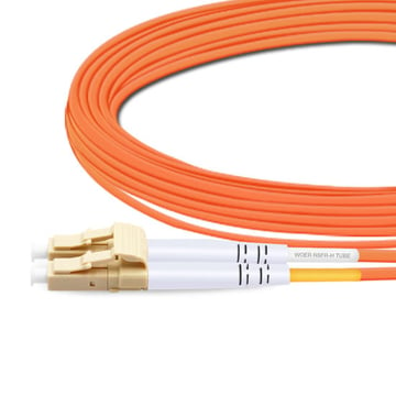 30 m (98 pies) Dúplex OM2 Multimodo LC UPC a SC UPC Cable de fibra óptica PVC (OFNR)