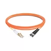 1m (3ft) Duplex OM1 Multimode LC UPC to ST UPC PVC (OFNR) Fiber Optic Cable