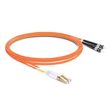 Cabo de fibra ótica de 1 m (3 pés) Duplex OM1 LC UPC para ST UPC PVC (OFNR)