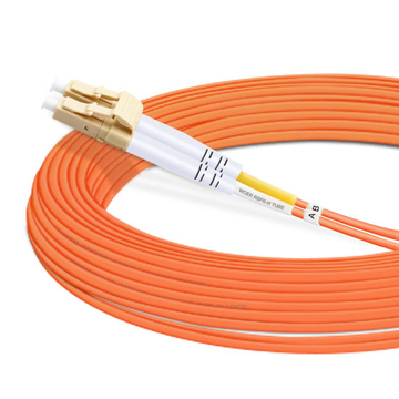 Cable de fibra óptica de 10 m (33 pies) dúplex OM1 multimodo LC UPC a ST UPC PVC (OFNR)