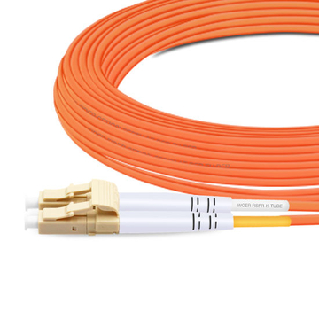 7m (23ft) Duplex OM1 Multimode LC UPC to ST UPC PVC (OFNR) Fiber Optic Cable