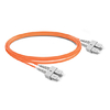 Câble à fibre optique duplex OM4 multimode SC UPC vers SC UPC PVC (OFNR) de 13 m (2 pi)