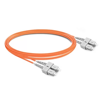 Cable de fibra óptica de 1 m (3 pies) dúplex OM1 multimodo SC UPC a SC UPC PVC (OFNR)