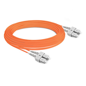 30m (98ft) Duplex OM2 Multimode SC UPC to SC UPC PVC (OFNR) Fiber Optic Cable