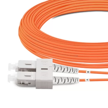 15 m (49 Fuß) Duplex OM2 Multimode SC UPC zu SC UPC PVC (OFNR) Glasfaserkabel