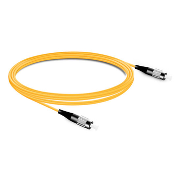 5m (16ft) Simplex OS2 Single Mode FC UPC to FC UPC PVC (OFNR) Fiber Optic Cable