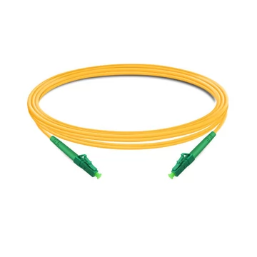 1m (3ft) Simplex OS2 Single Mode LC APC to LC APC PVC (OFNR) Fiber Optic Cable