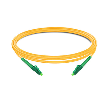 2 متر (7 أقدام) Simplex OS2 Single Mode LC APC to LC APC PVC (OFNR) Fiber Optic Cable