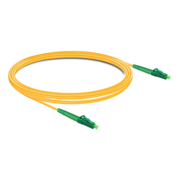 Cable de fibra óptica LC APC a LC APC de 2 m (7 pies) monomodo OS2 simplex PVC (OFNR)