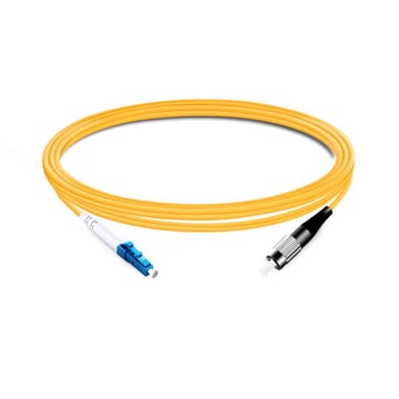 Câble fibre optique LC UPC à FC UPC PVC (OFNR) monomode 1 m (3 pi) Simplex OS2