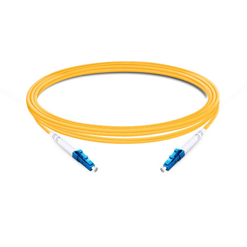 1m (3ft) Simplex OS2 Single Mode LC UPC to LC UPC PVC (OFNR) Fiber Optic Cable