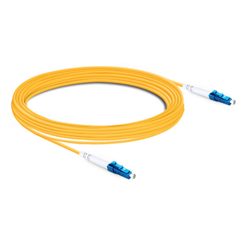 10m (33ft) Simplex OS2 Single Mode LC UPC to LC UPC PVC (OFNR) Fiber Optic Cable