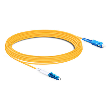 Cable de fibra óptica de 30 m (98 pies) simplex OS2 monomodo LC UPC a SC UPC PVC (OFNR)