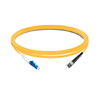 Cable de fibra óptica LC UPC a ST UPC PVC (OFNR) monomodo simplex OS1 de 3 m (2 pies)