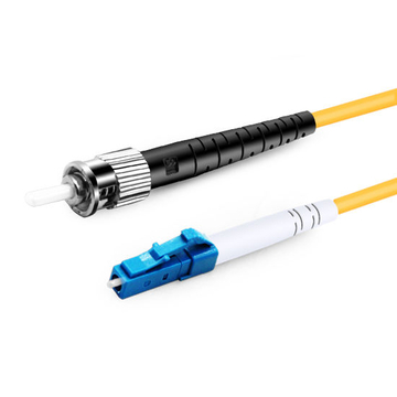 Cable de fibra óptica LC UPC a ST UPC PVC (OFNR) monomodo simplex OS2 de 7 m (2 pies)