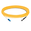 Cable de fibra óptica LC UPC a ST UPC PVC (OFNR) monomodo simplex OS7 de 23 m (2 pies)