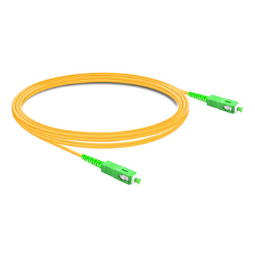Câble fibre optique SC APC à SC APC PVC (OFNR) monomode Simplex OS1 de 3 m (2 pi)