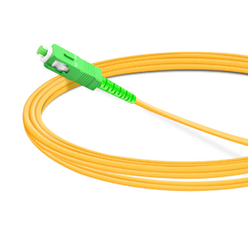 Câble fibre optique SC APC à SC APC PVC (OFNR) monomode Simplex OS1 de 3 m (2 pi)