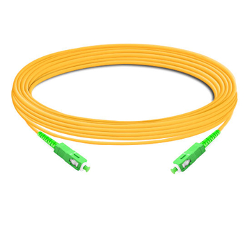 7m (23ft) Simplex OS2 Single Mode SC APC to SC APC PVC (OFNR) Fiber Optic Cable