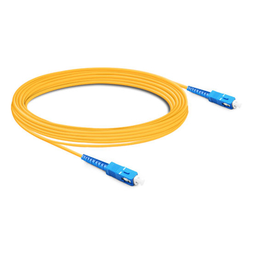 10m (33ft) Simplex OS2 Single Mode SC UPC to SC UPC PVC (OFNR) Fiber Optic Cable