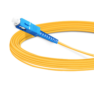 7m (23ft) Simplex OS2 Single Mode SC UPC to SC UPC PVC (OFNR) Fiber Optic Cable