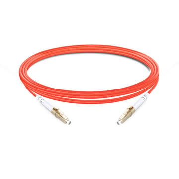 1m (3ft) Simplex OM1 Multimode LC UPC to LC UPC PVC (OFNR) Fiber Optic Cable