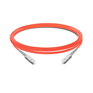 Cable de fibra óptica de 2 m (7 pies) Simplex OM1 multimodo SC UPC a SC UPC PVC (OFNR)