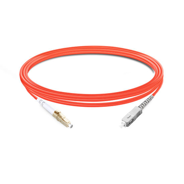 2m (7ft) Simplex OM1 Multimode LC UPC to SC UPC PVC (OFNR) Fiber Optic Cable