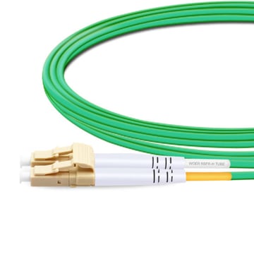 Cable de fibra óptica LC UPC a LC UPC de 1 m (3 pies) multimodo OM5 dúplex de PVC (OFNR)