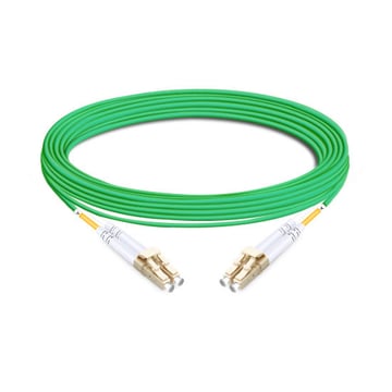 Cable de fibra óptica LC UPC a LC UPC LSZH multimodo dúplex OM10 de 33 m (5 pies)