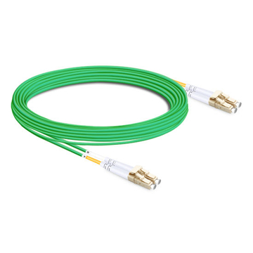 Cable de fibra óptica LC UPC a LC UPC de 10 m (33 pies) multimodo OM5 dúplex de PVC (OFNR)