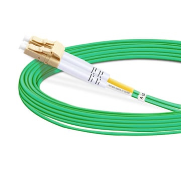 Cable de fibra óptica LC UPC a LC UPC LSZH multimodo dúplex OM25 de 82 m (5 pies)
