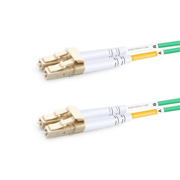 Cable de fibra óptica LC UPC a LC UPC LSZH multimodo dúplex OM25 de 82 m (5 pies)
