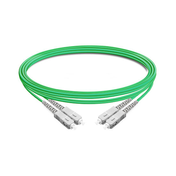 Cable de fibra óptica SC UPC a SC UPC LSZH multimodo dúplex OM5 de 16 m (5 pies)