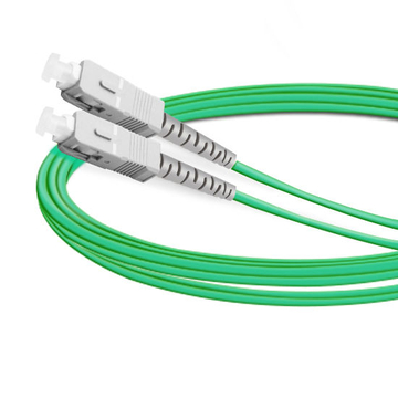 Cable de fibra óptica de 3 m (10 pies) dúplex OM5 multimodo SC UPC a SC UPC PVC (OFNR)