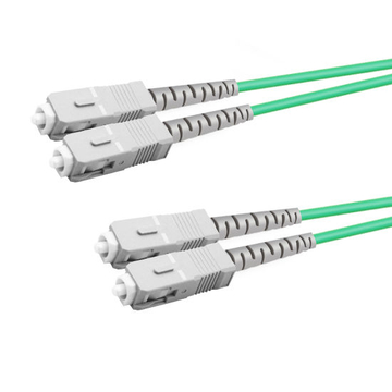 Cable de fibra óptica de 3 m (10 pies) dúplex OM5 multimodo SC UPC a SC UPC PVC (OFNR)