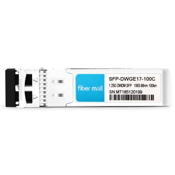 SFP-DWGE17-100C 1.25G DWDM SFP C17 100GHz 1563.86nm 100km LC SMFDDMトランシーバーモジュール