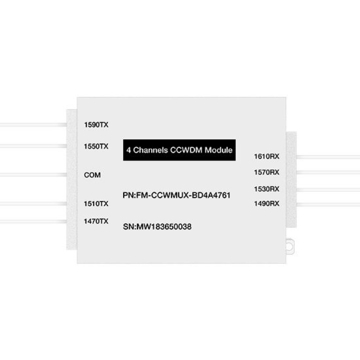 Passivo CCWDM Comprimentos de Onda de Fibra Única Mux Módulo de Caixa de Alumínio 4CH 8 Comprimentos de Onda (TX: 1470/1510/1550/1590nm RX: 1490/1530/1570/1610nm)