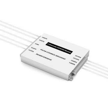 Módulo de caja de aluminio Mux de longitudes de onda de fibra única CCWDM pasivo 4 canales 8 longitudes de onda (TX: 1xx0/1xx0/1xx0/1xx0nm RX: 1xx0/1xx0/1xx0/1xx0nm)