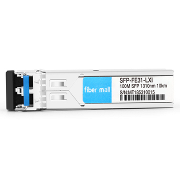 Cisco GLC-FE-100LX-RGD= Compatible 100Base LXI SFP 1310nm 10km LC SMF DDM Transceiver Module