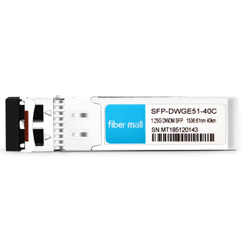 Brocade 1G-SFP-ZRD-1536.61 Compatible 1.25G DWDM SFP C51 100GHz 1536.61nm 40km LC SMF DDM Transceiver Module